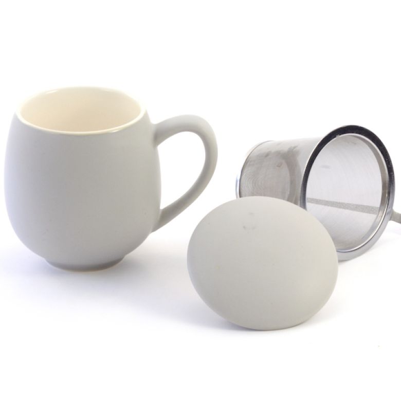 Matt Grey Infuser Mug