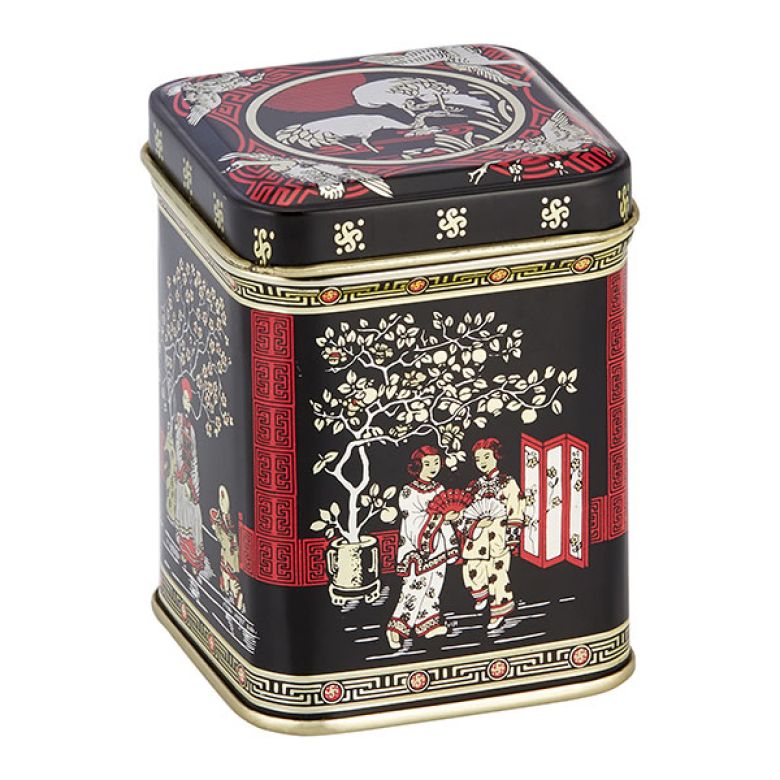 Black and Red Japanese Tea Tin - Various Sizes