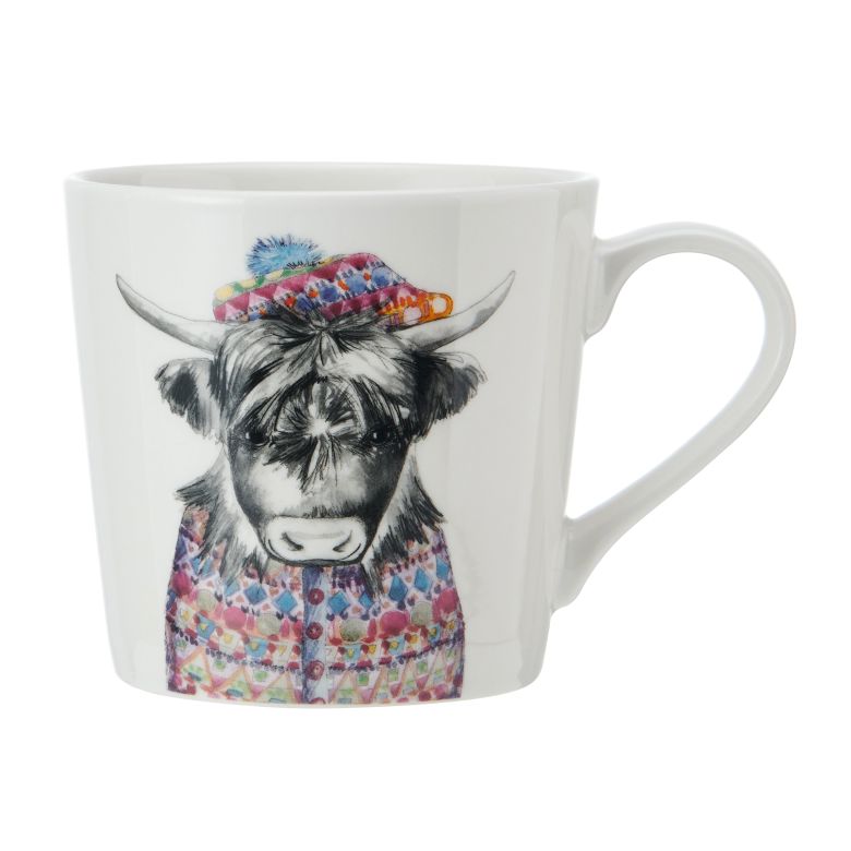 Mikasa Highland Cow Print Mug