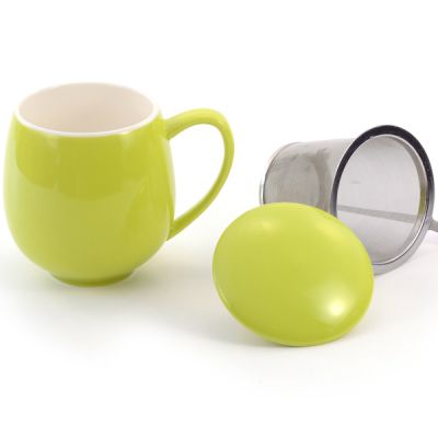 Lime green infuser mug